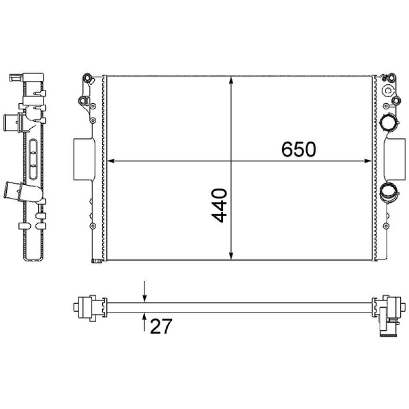 Radiateur, refroidissement du moteur MAHLE CR 2006 000P - Visuel 1