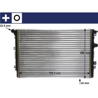 Radiateur, refroidissement du moteur MAHLE [CR 2032 000S]