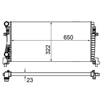 Radiateur, refroidissement du moteur MAHLE OEM 5Q0121251EC
