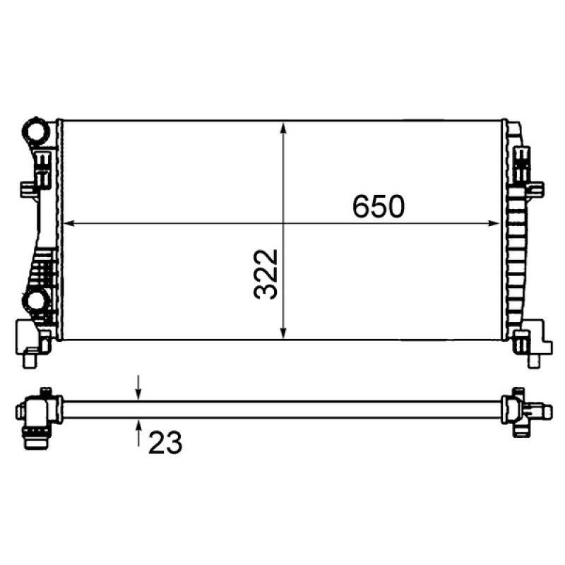 Radiateur, refroidissement du moteur MAHLE CR 2057 000S - Visuel 1