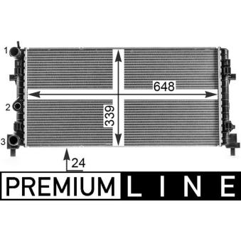 Radiateur, refroidissement du moteur MAHLE OEM 6R0121253L
