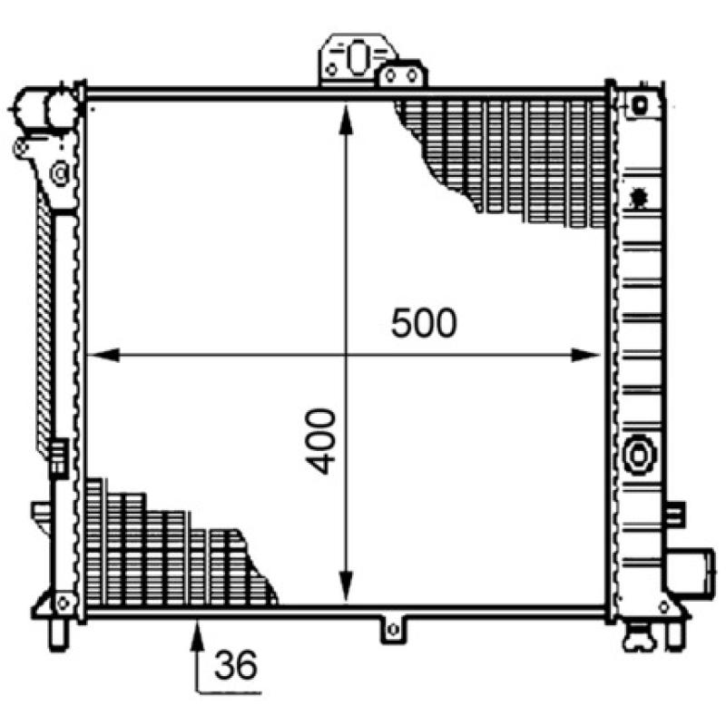 Radiateur, refroidissement du moteur MAHLE CR 211 000S - Visuel 1