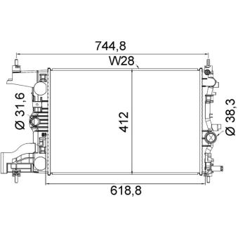 Radiateur, refroidissement du moteur MAHLE OEM 1300302