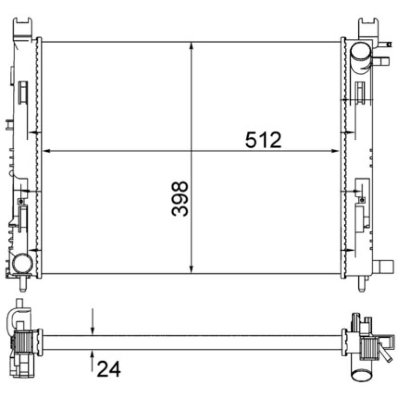 Radiateur, refroidissement du moteur MAHLE CR 2166 001S - Visuel 1