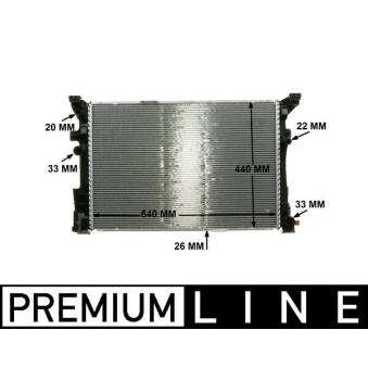 Radiateur, refroidissement du moteur MAHLE CR 2170 000P pour MERCEDES-BENZ CLASSE A A 220 CDI - 163cv