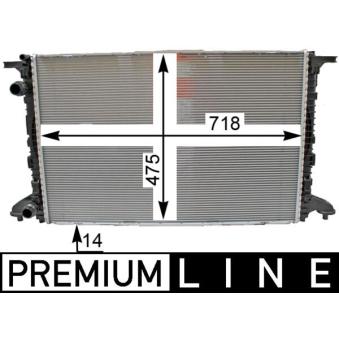 Radiateur, refroidissement du moteur MAHLE CR 2176 000P pour AUDI A4 40 TDI - 190cv
