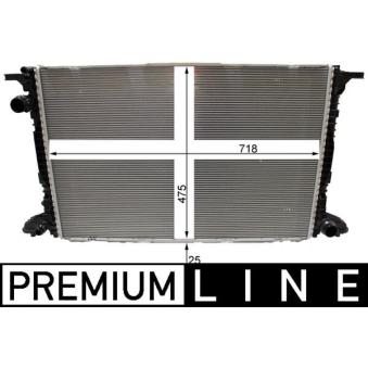Radiateur, refroidissement du moteur MAHLE CR 2180 000P pour AUDI A4 3.0 TDI - 218cv