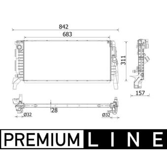 Radiateur, refroidissement du moteur MAHLE CR 2201 000P pour BMW X2 xDrive 20 i - 192cv