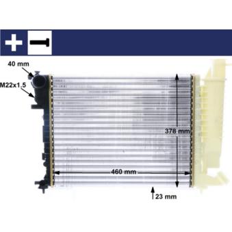 Radiateur, refroidissement du moteur MAHLE OEM 96050669