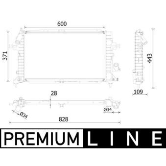 Radiateur, refroidissement du moteur MAHLE CR 2228 000P