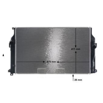 Radiateur, refroidissement du moteur MAHLE CR 2270 000S pour TOYOTA RAV 4 D4d 4WD - 124cv