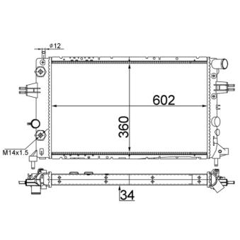 Radiateur, refroidissement du moteur MAHLE OEM 9192578
