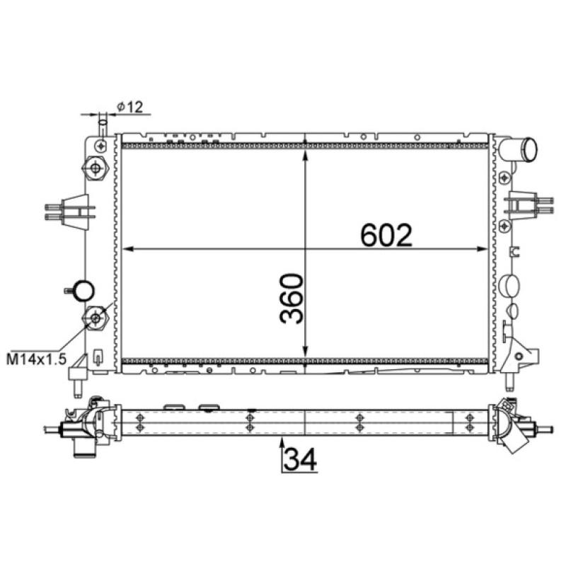 Radiateur, refroidissement du moteur MAHLE CR 229 001S - Visuel 1