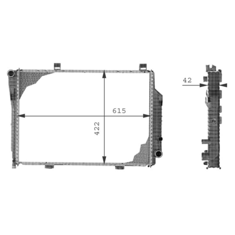 Radiateur, refroidissement du moteur MAHLE CR 230 000P - Visuel 1
