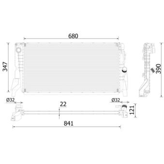 Radiateur, refroidissement du moteur MAHLE CR 2318 000P pour MINI MINI Cooper - 136cv