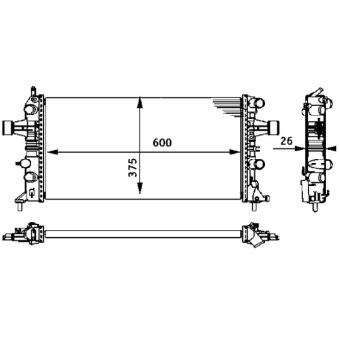 Radiateur, refroidissement du moteur MAHLE [CR 237 000S]