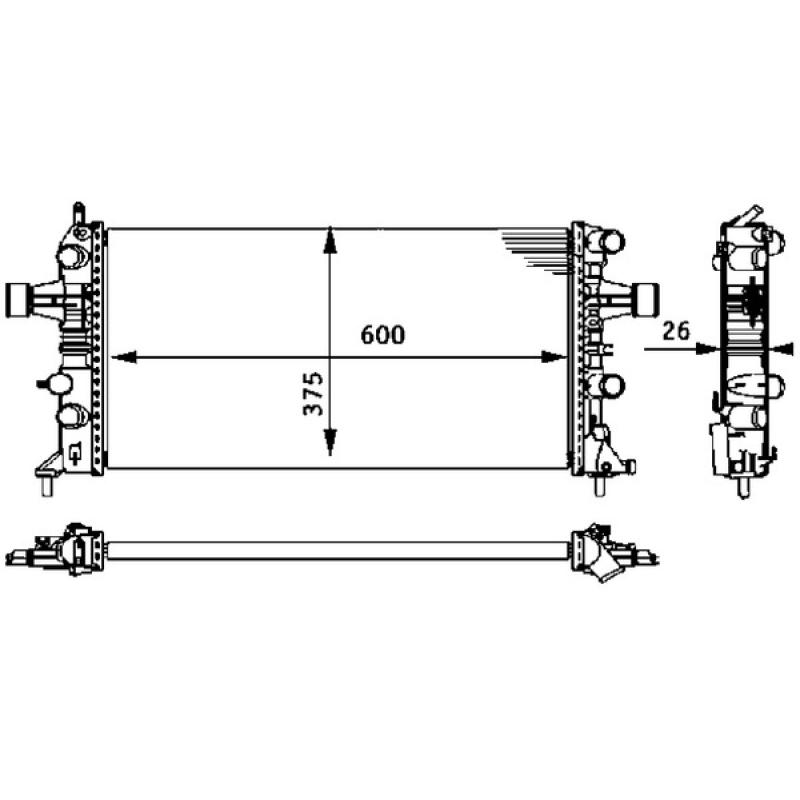 Radiateur, refroidissement du moteur MAHLE CR 237 000S - Visuel 1