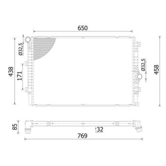 Radiateur, refroidissement du moteur MAHLE [CR 2428 000S]