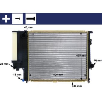 Radiateur, refroidissement du moteur MAHLE OEM 1740695