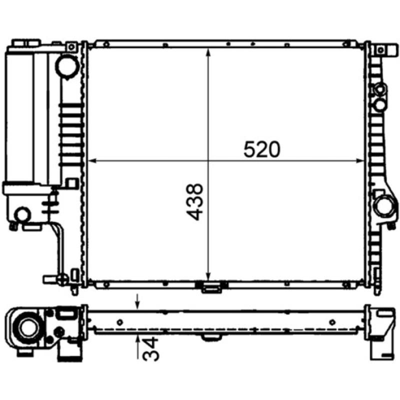 Radiateur, refroidissement du moteur MAHLE CR 244 000P - Visuel 2