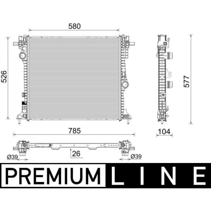 Radiateur, refroidissement du moteur MAHLE CR 2587 000P - Visuel 1
