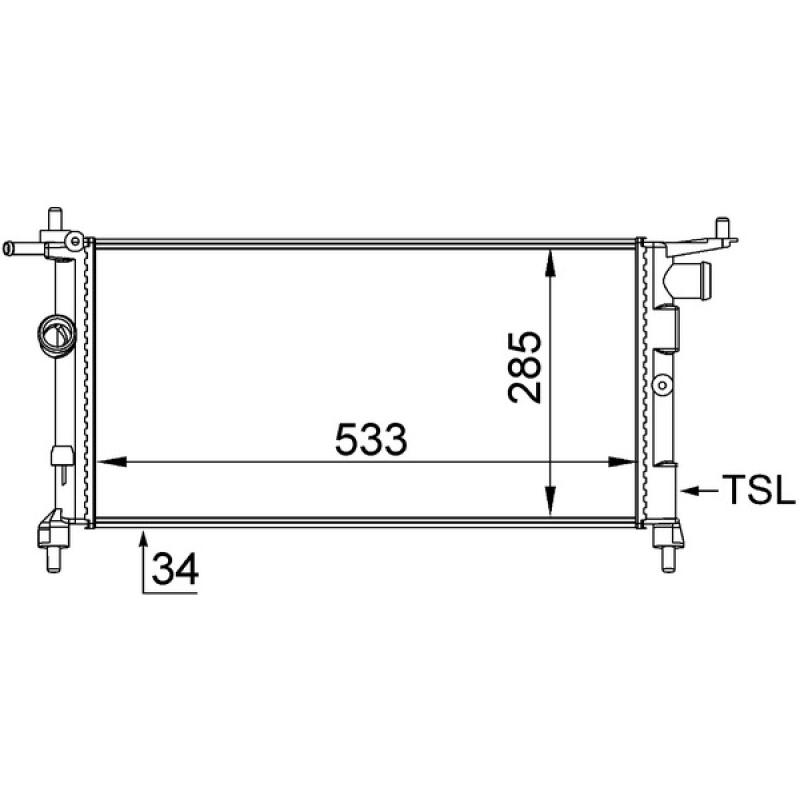 Radiateur, refroidissement du moteur MAHLE CR 268 000S - Visuel 1