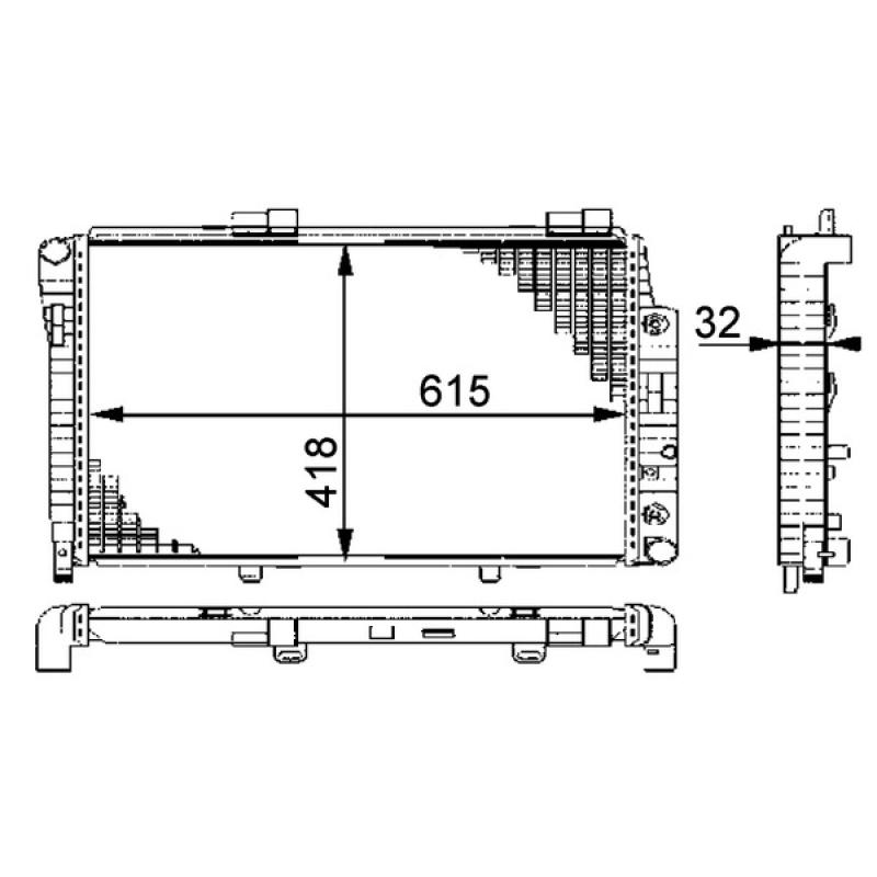 Radiateur, refroidissement du moteur MAHLE CR 270 000P - Visuel 1