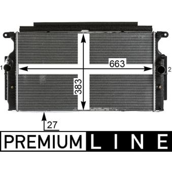 Radiateur, refroidissement du moteur MAHLE OEM 164000R061