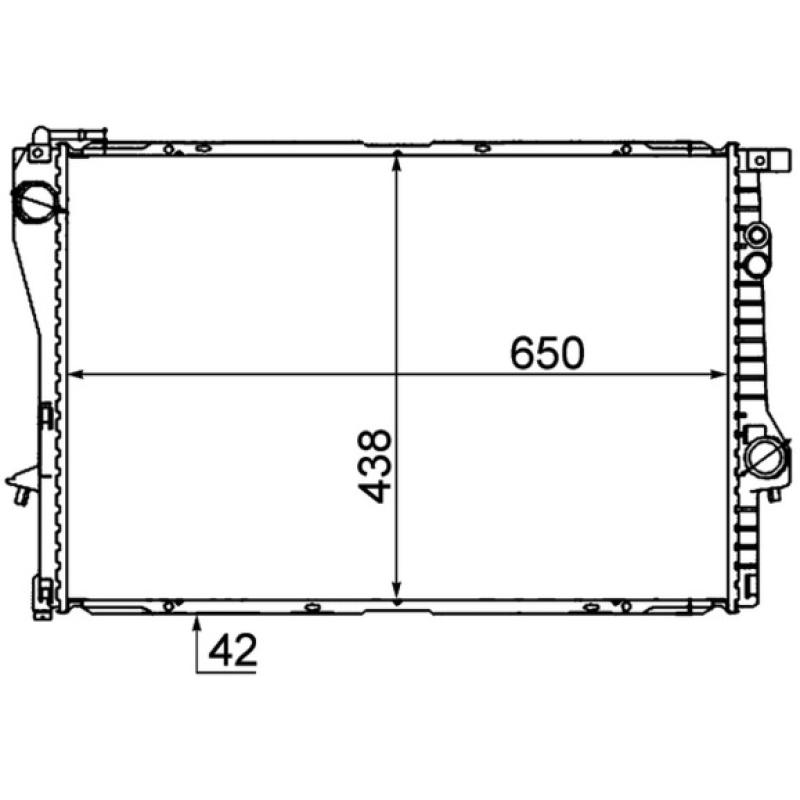 Radiateur, refroidissement du moteur MAHLE CR 281 000P - Visuel 1