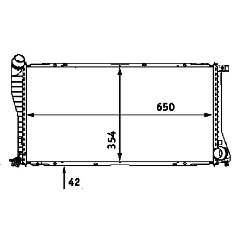 Radiateur, refroidissement du moteur MAHLE CR 288 000P - Visuel 2