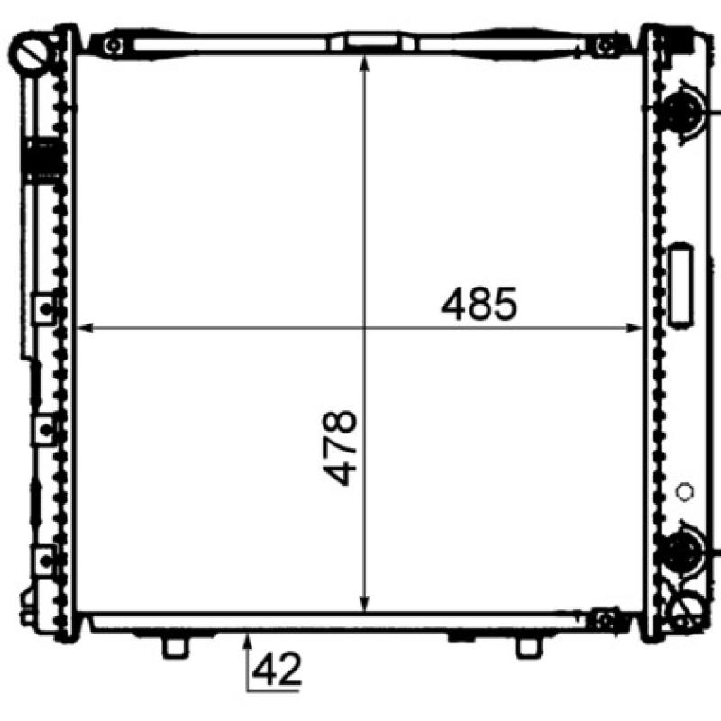 Radiateur, refroidissement du moteur MAHLE CR 292 000P - Visuel 1