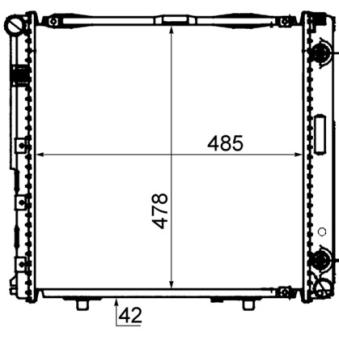 Radiateur, refroidissement du moteur MAHLE OEM 1245000203