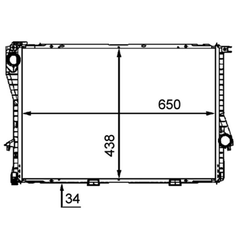 Radiateur, refroidissement du moteur MAHLE CR 296 000P - Visuel 1