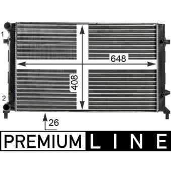 Radiateur, refroidissement du moteur MAHLE OEM 1K0121251DF