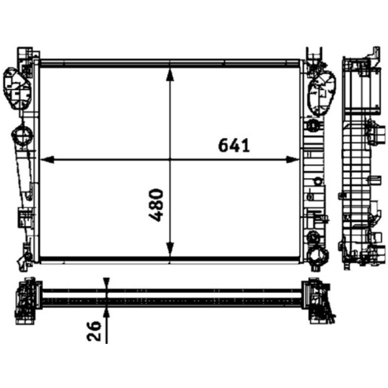 Radiateur, refroidissement du moteur MAHLE CR 304 000S - Visuel 2
