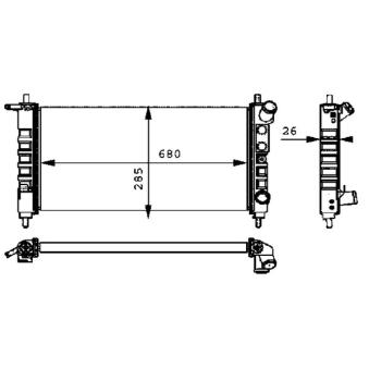 Radiateur, refroidissement du moteur MAHLE OEM 9128608