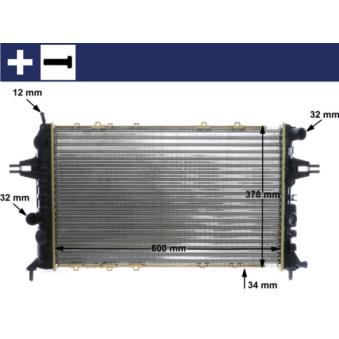 Radiateur, refroidissement du moteur MAHLE OEM 1300215