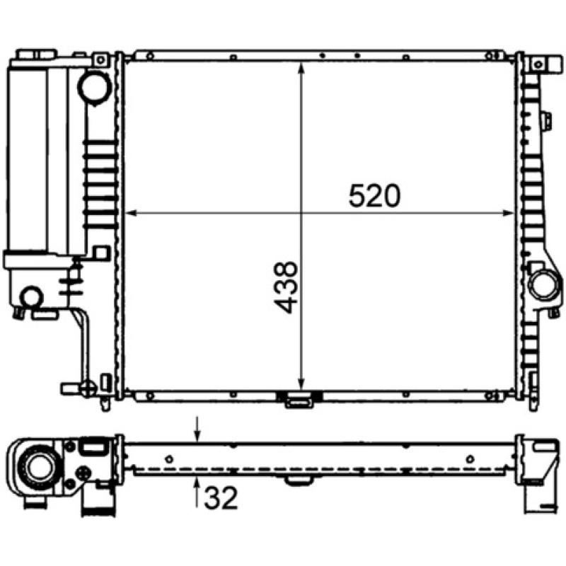 Radiateur, refroidissement du moteur MAHLE CR 327 000P - Visuel 1