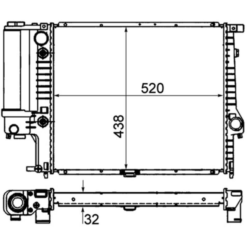 Radiateur, refroidissement du moteur MAHLE CR 329 000P - Visuel 1