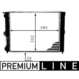 Radiateur, refroidissement du moteur MAHLE CR 344 000P
