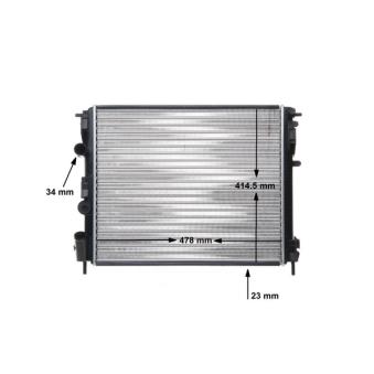 Radiateur, refroidissement du moteur MAHLE CR 35 000S