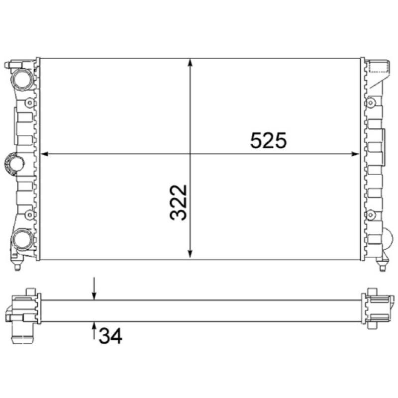 Radiateur, refroidissement du moteur MAHLE CR 350 000S - Visuel 1