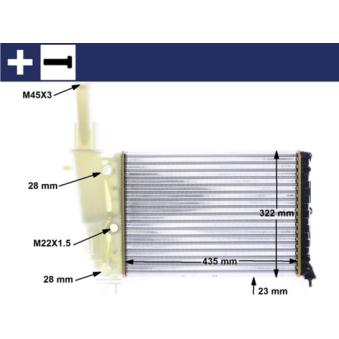Radiateur, refroidissement du moteur MAHLE OEM 46465015