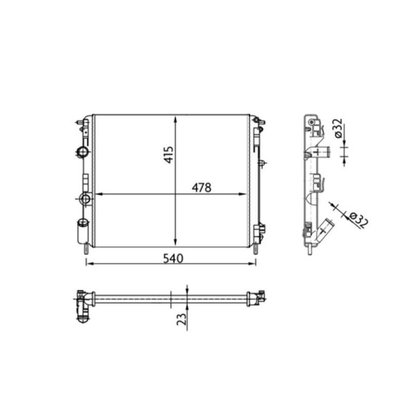 Radiateur, refroidissement du moteur MAHLE CR 36 000S - Visuel 1