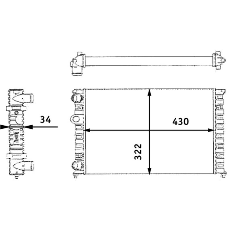 Radiateur, refroidissement du moteur MAHLE CR 364 000S - Visuel 1