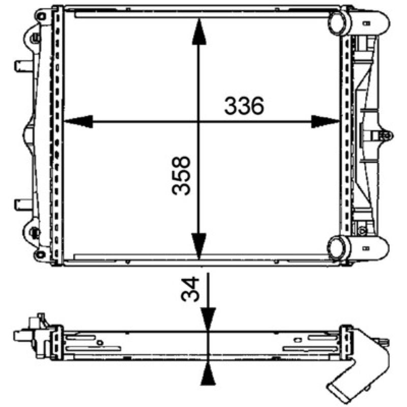 Radiateur, refroidissement du moteur MAHLE CR 370 000P - Visuel 1