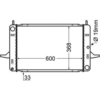 Radiateur, refroidissement du moteur MAHLE CR 376 000S