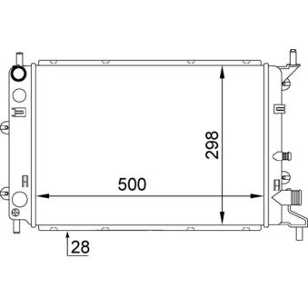 Radiateur, refroidissement du moteur MAHLE OEM 1664037
