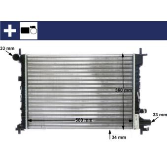 Radiateur, refroidissement du moteur MAHLE [CR 381 000S]