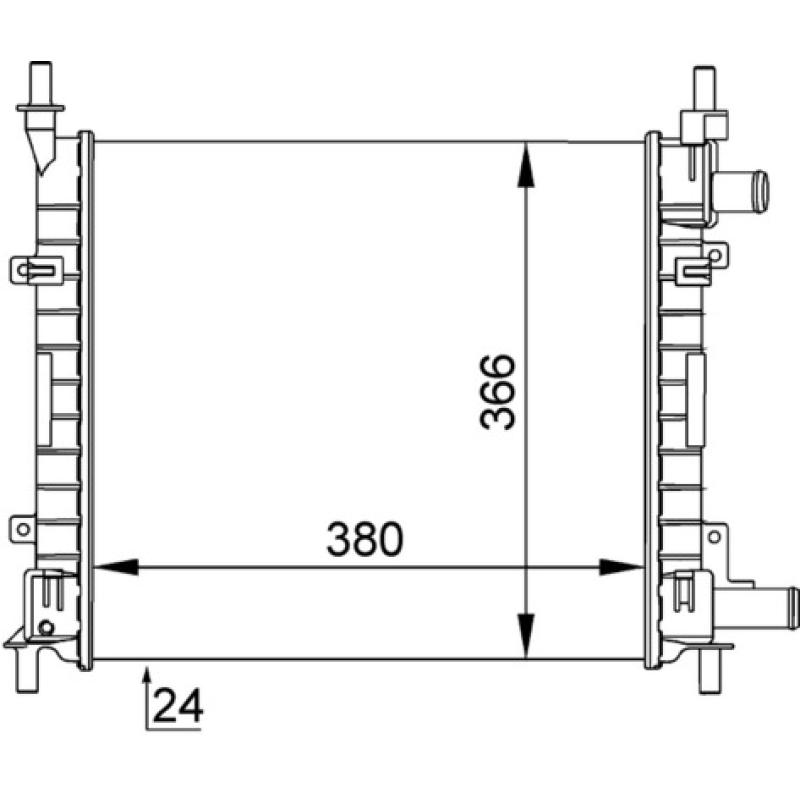 Radiateur, refroidissement du moteur MAHLE CR 382 000S - Visuel 1